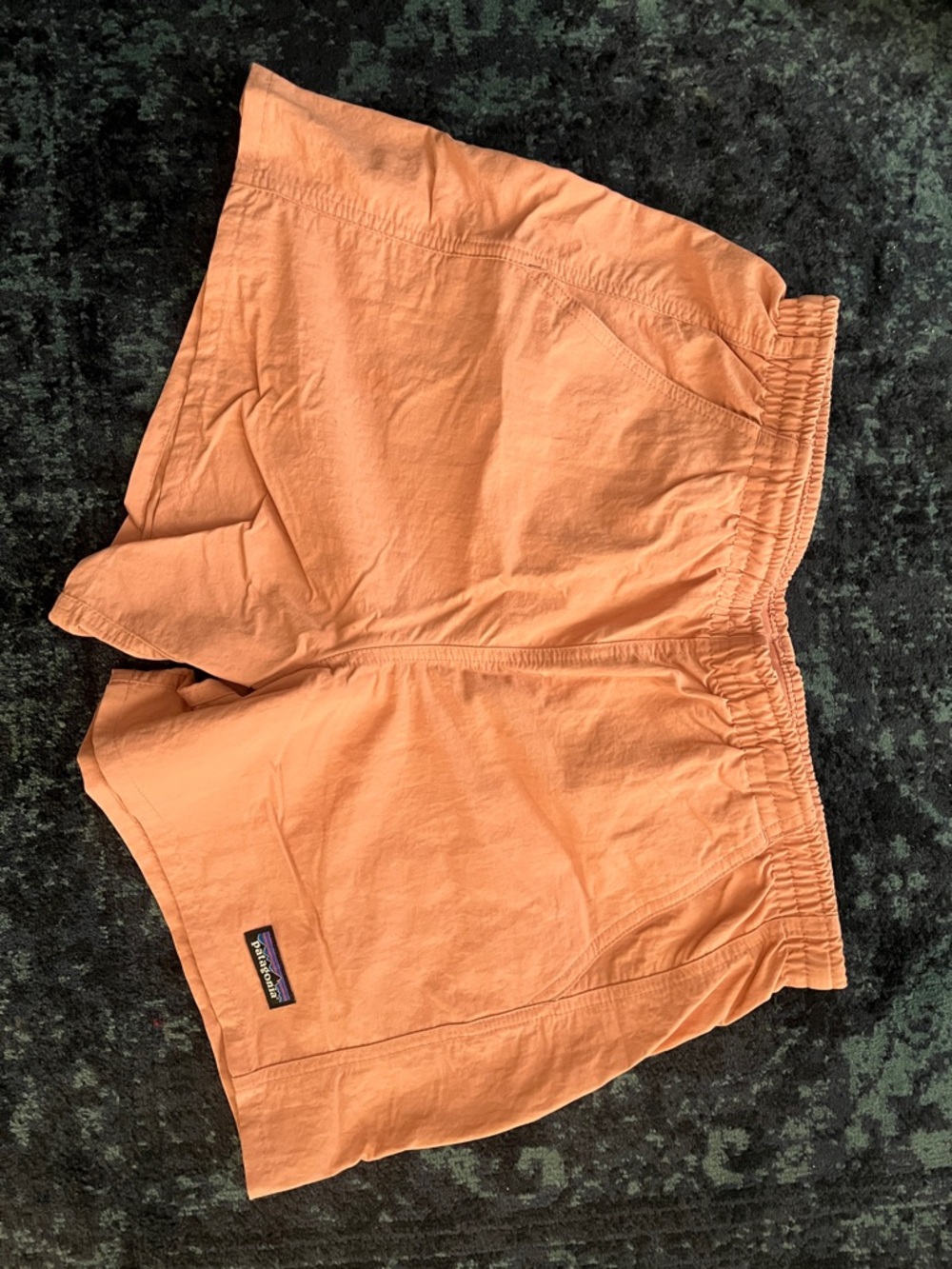 Patagonia Salmon Pink Elastic-Waist Athletic Shorts